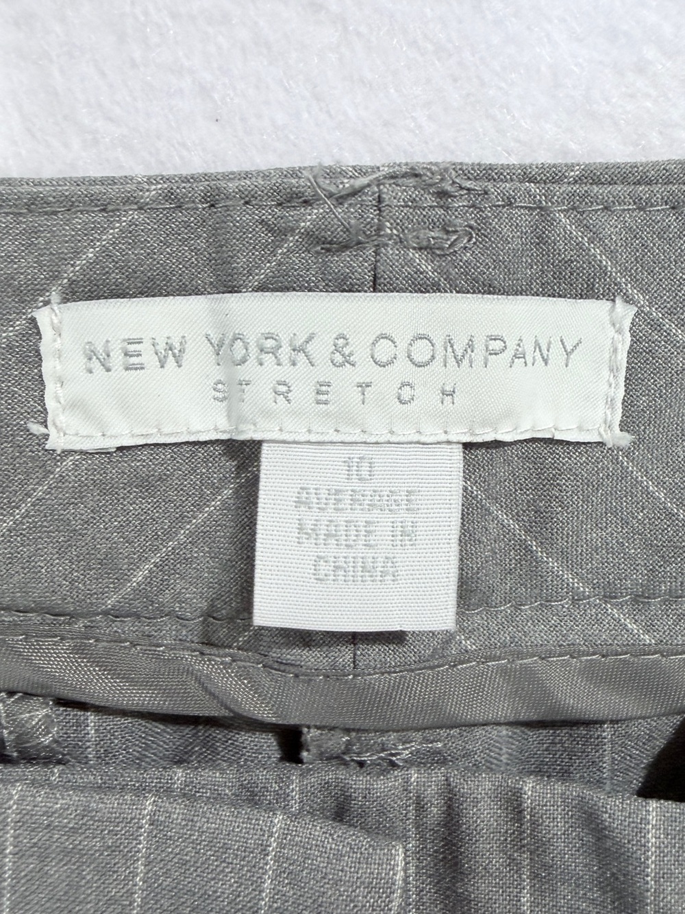 New York & Company Classic Pinstripe Work Pants - Gray - Picture 5 of 7